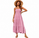 Vestido Midi com Alças Finas e Saia Fluida – Bella
