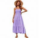 Vestido Midi com Alças Finas e Saia Fluida – Bella