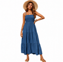 Vestido Midi com Alças Finas e Saia Fluida – Bella