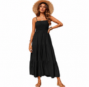 Vestido Midi com Alças Finas e Saia Fluida – Bella