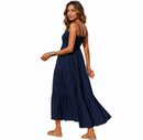 Vestido Midi com Alças Finas e Saia Fluida – Bella