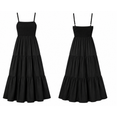 Vestido Midi com Alças Finas e Saia Fluida – Bella