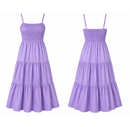 Vestido Midi com Alças Finas e Saia Fluida – Bella