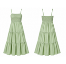Vestido Midi com Alças Finas e Saia Fluida – Bella