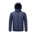 Jaqueta Puffer Masculina Impermeável com Capuz