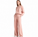 Conjunto Feminino de Suéter de Tricô e Calça Pantalona