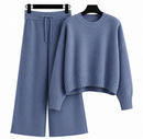 Conjunto Feminino de Suéter de Tricô e Calça Pantalona