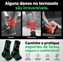 Tornozeleira de Compressão Ajustável para Esportes, Corrida e Proteção do Tornozelo