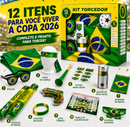 Kit Torcida Brasil 12 Peças Completo para Jogos e Eventos