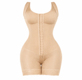Body Modelador com Alças e Shorts, Controle Abdominal, Levanta Bumbum e Zíper Íntimo