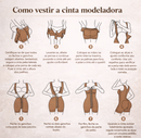 Body Modelador com Alças e Shorts, Controle Abdominal, Levanta Bumbum e Zíper Íntimo