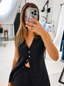 Conjunto Feminino Regata e Shorts em Linho e Algodão | Casual e Elegante